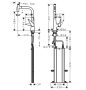 Hansgrohe Talis Select M51 rozsdamentes acél hatású konyhai csaptelep kihúzható kifolyóval 73867800