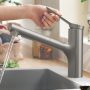 Hansgrohe Zesis M33 Konyhai csaptelep 2jet, kihúzható kifolyóval, rozsdamentes acél hatású 74800800