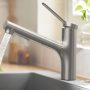 Hansgrohe Zesis M33 Konyhai csaptelep 2jet, kihúzható kifolyóval, rozsdamentes acél hatású 74800800