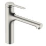 Hansgrohe Zesis M33 konyhai csaptelep 2 jet kihúzható kifolyóval, rozsdamentes acél hatású 74801800