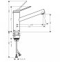 Hansgrohe Zesis M33 Egykaros konyhai csaptelep 140, króm 74802000