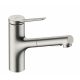 Hansgrohe Zesis M33 egykaros konyhai csaptelep kihúzható zuhanyfejjel, rozsdamentes acél hatású 74821800