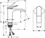 Hansgrohe Vivenis egykaros mosdócsaptelep 110, lefolyógarnitúra nélkül, matt fekete 75022670