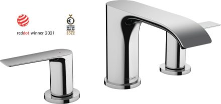 Hansgrohe Vivenis 3 lyukú mosdócsaptelep 90, automata lefolyógarnitúrával króm 75033000