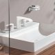 Hansgrohe Vivenis 3 lyukú mosdócsaptelep 90, automata lefolyógarnitúrával, matt fehér 75033700