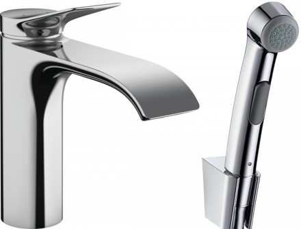 Hansgrohe Vivenis Egykaros mosdócsaptelep bidé kézizuhannyal és zuhanycsővel, króm 75210000