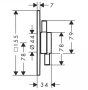 Hansgrohe DouTurn Q 2 funkciós falsík alatti csaptelep, Water flow control, króm 75414000