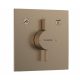 Hansgrohe DouTurn E 2 funkciós falsík alatti csaptelep, Water flow control, szálcsiszolt bronz 75417140