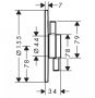 Hansgrohe DouTurn S 2 funkciós falsík alatti csaptelep, Water flow control, szálcsiszolt bronz 75418140