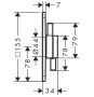 Hansgrohe DouTurn Q 1 funkciós falsík alatti csaptelep, Water flow control, króm 75614000