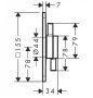 Hansgrohe DouTurn Q 1 funkciós falsík alatti csaptelep, Water flow control, matt fekete 75614670