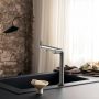 Hansgrohe Aqittura M91 Vízszűrős konyhai csaptelep 240 indulókészlettel, rozsdamentes acél hatású 76802800