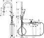 Hansgrohe Aqittura M91 Vízszűrős konyhai csaptelep 210, kihúzható zuhanyfejjel, króm 76803000