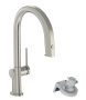 Hansgrohe Aqittura M91 Vízszűrős konyhai csaptelep 210, kihúzható zuhanyfejjel és sBox szereléssel, rozsdamentes acél hatású 76826800