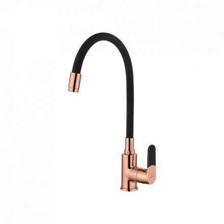 Invena Magic mosogató csaptelep flexibilis kifolyócsővel, fekete/rose gold BZ-08-L14-V