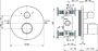 Ideal Standard Ceratherm T100 falsík alatti termosztátos két funkciós csaptelep, selyemfekete A5814XG