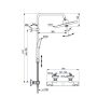 Ideal Standard Ceratherm T25+ zuhanyrendszer termosztátos csapteleppel, króm A7210AA