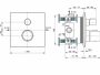 Ideal Standard Ceratherm C100 falsík alatti termosztátos két funkciós csaptelep, króm A7522AA