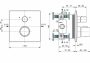 Ideal Standard Ceratherm C100 falsík alatti termosztátos két funkciós csaptelep, selyem fekete A7522XG