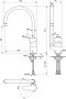 Ideal Standard Cerabase álló mosogató csaptelep C-kifolyóval, króm BC844AA