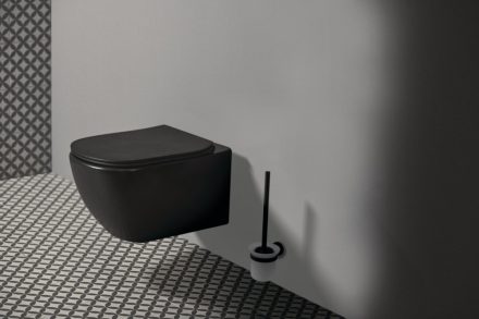 Ideal Standard Tesi fali kerámia WC csésze AquaBlade® öblítési technológiával 36x53 cm, matt fekete T0079V3