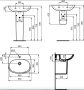 Ideal Standard Tesi falra szerelhető kerámia mosdó 55x45 cm, fehér T352301