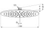 Kludi A-QA fejzuhany 300mm matt fekete/króm 6433087-00