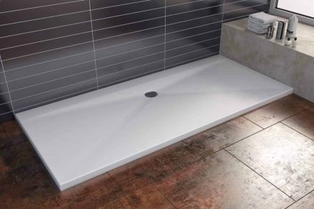 Kolpa San Re-Walk műmárvány zuhanytálca 180x80 cm, beépíthető vagy padlóra tehető, fehér 597800