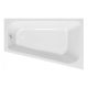 Kolpa San Beatrice balos beépíthető fürdőkád test le-és túlfolyóval 170x110 cm, aszimmetrikus, fehér 771040