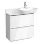 Laufen Base fényes fehér alsószekrény 77x35x78 cm kettő fiókkal H4030021102611