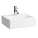 Laufen Living City kerámia kézmosó 45x38 cm egy csaplyukkal, túlfolyó nélkül, fehér H8154320001111