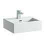 Laufen Living City kerámia kézmosó csiszolt alsó felülettel 45x38 cm egy csaplyukkal és túlfolyóval, fehér H8154330001041