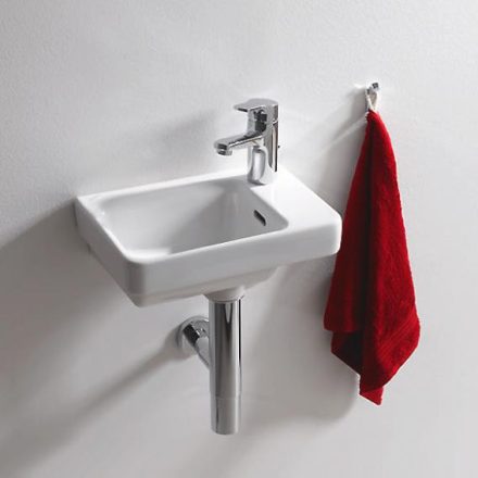 Laufen Living City kerámia kézmosó 36x25 cm egy csaplyukkal és túlfolyóval, LCC bevonattal, fehér H8159604001041