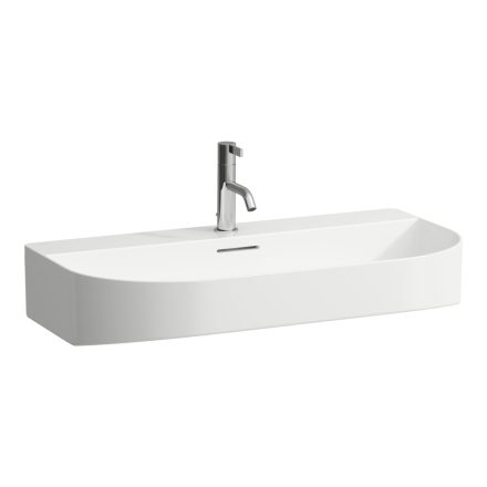 Laufen Sonar mosdó csiszolt alsó felülettel 80x42cm, fehér, 1 csaplyukkal H8163440001041