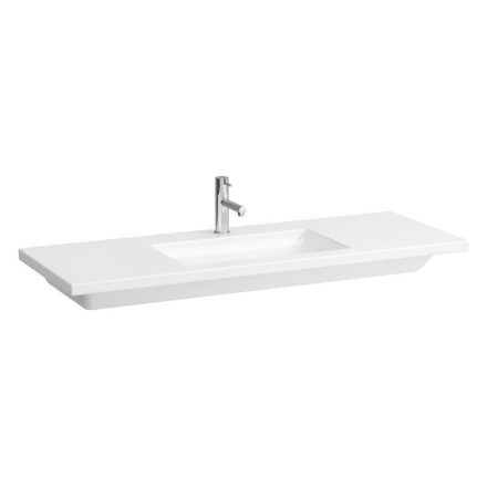 Laufen Living Square kerámia mosdó 130x48 cm egy csaplyukkal, túlfolyó nélkül, fehér H8164350001111