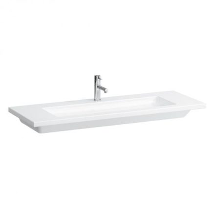 Laufen Living Square kerámia mosdó 130x48 cm egy csaplyukkal, túlfolyó nélkül, fehér H8164360001111