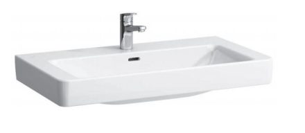 Laufen Pro S beépíthető mosdó csiszolt alsó felülettel 85x46.5 cm, 1 csaplyukkal H8169650001041