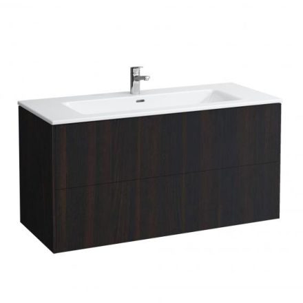 Laufen Base sötét szil alsószekrény Slim mosdóval 119,2x49,2x59 cm kettő fiókkal H8649632631041