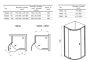 Ravak Nexty NSKK3-100 háromrészes negyedköríves zuhanykabin (szatén+Transparent) 3O6AAU00Z1