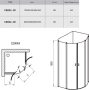 Ravak Chrome CSKK4-90 zuhanykabin (fehér-transparent) 3Q170100Z1