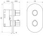 Ravak Chrome II falba süllyesztett 3-utas termosztátos csaptelep, R-box multihoz, króm X070457