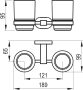 Ravak Chrome Dupla pohártartó (üveg) X07P189