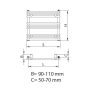 Radeco Sara E egyenes törülközőszárító radiátor 650x496 mm, fehér A1-600/SPE