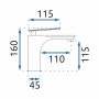 Rea Berg egykaros fürdőszobai csaptelep, króm REA-B2035