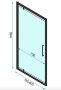 Rea Rapid Swing kifelé nyíló zuhanyajtó 80x195 cm, átlátszó üveggel, fekete profil REA-K6408
