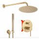 Rea Lungo rejtett zuhanyrendszer boxal és zuhanyszettel, minőségi bevonattal, matt arany REA-P4160