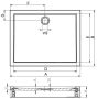 Riho Davos 253 zuhanytálca 100x90 DA6100500000000