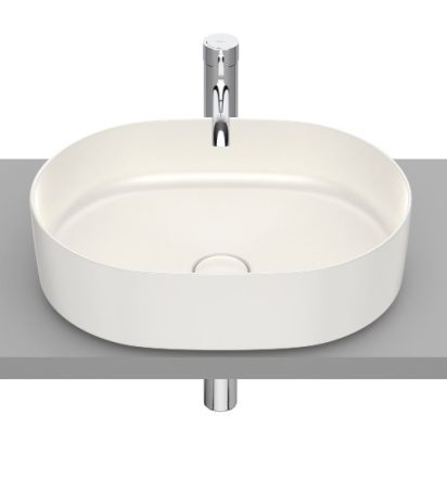 Roca Inpira Round pultra ültethető FineCeramic mosdótál 50x37 cm, Bézs színű A327520650