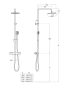 Roca Victoria T Plus Állítható magasságú termosztátos zuhanyrendszer, króm A5A2F18C00