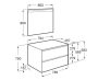 Roca Ona 2 fiókos mosdószekrény 79,4x45,7x58,3 cm és tükör LED világítással, homokszürke A851716510